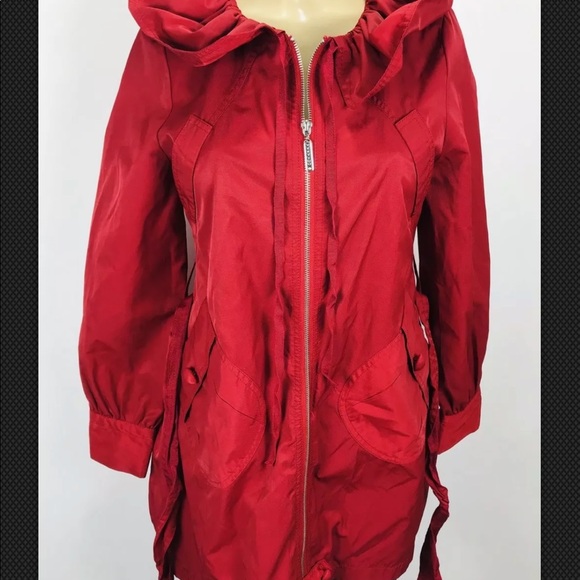 Vertigo Paris Trench Coat Raglan Drawstring Collar - Picture 6 of 7